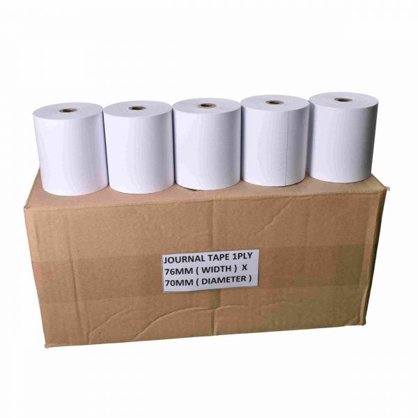 JOURNAL PAPER 1 PLY 76X70MM (50 ROLLS) - Image 2