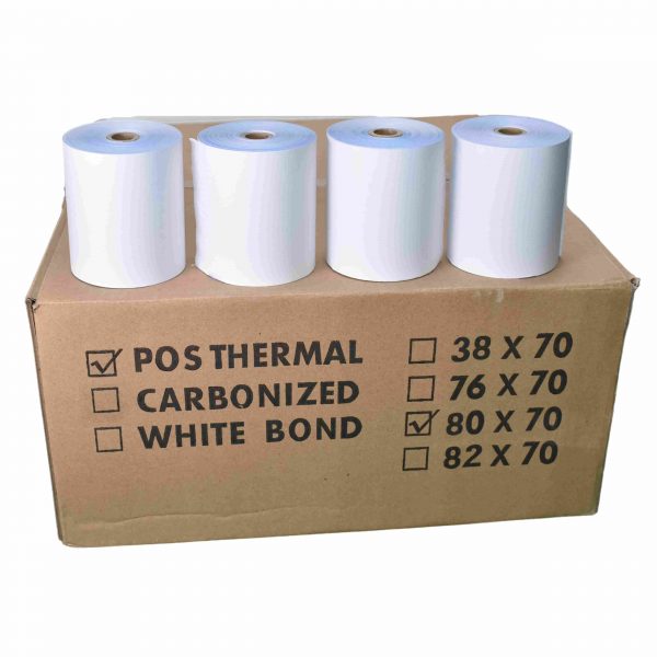 THERMAL PAPER 80 X 70MM (50 ROLLS) - Image 2